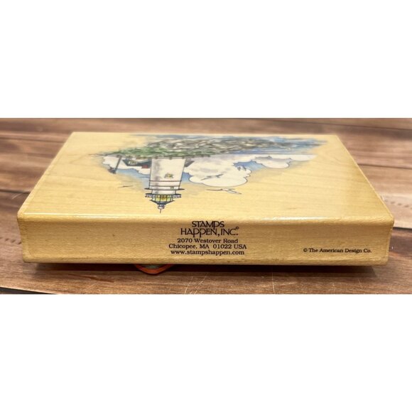 STAMPS HAPPEN 80158 LIGHTHOUSE WOOD MOUNTED RUBBER STAMP SEASCAPE - Picture 4 of 5